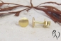 Preview: Ohrstecker Mini-Sonne, Gold 750/- strichmatt