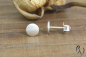 Preview: Ohrstecker Bedrye, Silber 925/-, Mini-Vollmond, strichmatt