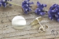 Preview: Ohrstecker Silber 925/-, Vollmond 9,5 mm, strichmatt