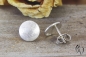 Preview: Ohrstecker Silber 925/-, Vollmond 9,5 mm, mattgekratzt
