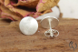 Preview: Ohrstecker Silber 925/-, Vollmond 9,5 mm, mattgeschlagen