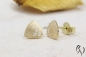 Preview: Ohrstecker Eldreiede Roségold 585/- mit drei Brillanten, mattgekratzt