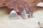 Preview: Ohrstecker Eldreiede, Platin 950/-, strichmatt