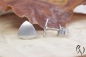 Preview: Ohrstecker Eldreiede, Platin 950/-, strichmatt