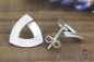Mobile Preview: Ohrstecker Silber 925/-, kleines Triangel, 12,5 mm, strichmatt