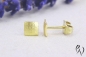 Preview: Ohrstecker Gold 585/-, Miniquadrat leinenstrukturiert