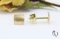 Preview: Ohrstecker Roségold 585/-, Miniquadrat strichmatt