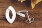 Preview: Ohrstecker Silber 925/-, offenes Navette, 15 mm