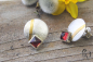 Preview: Ohrstecker Nadeen, Silber 925/- und Feingold mit Granat