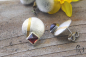 Preview: Ohrstecker Nadeen, Silber 925/- und Feingold mit Granat