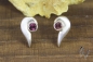 Preview: Ohrstecker Silber mit rotem Turmalin