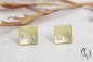 Preview: Ohrstecker Nathia, Gold 585/- mit Brillant, mattgekratzt, 6 x 6 mm