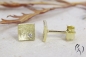 Preview: Ohrstecker Nathia, Gold 585/- mit Brillant, mattgekratzt, 6 x 6 mm