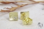 Preview: Ohrstecker Nathia, Gold 585/- mit Brillant, mattgekratzt, 6 x 6 mm