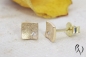 Preview: Ohrstecker Nathia, Roségold 585/- mit Brillant, mattgekratzt, 6 x 6 mm