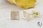 Preview: Ohrstecker Nathia, Roségold 585/- mit Brillant, mattgekratzt, 6 x 6 mm