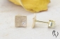 Preview: Ohrstecker Nathia, Roségold 585/- mit Brillant, mattgekratzt, 6 x 6 mm