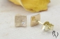 Preview: Ohrstecker Nathia, Roségold 585/- mit Brillant, mattgekratzt, 6 x 6 mm