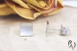 Preview: Ohrstecker Nathia, Platin 950/-, strichmatt