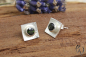 Preview: Ohrstecker Basma, Silber 925/- mit dunkelgrünem Turmalin