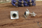 Preview: Ohrstecker Basma, Silber 925/- mit dunkelgrünem Turmalin