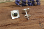 Preview: Ohrstecker Basma, Silber 925/- mit dunkelgrünem Turmalin