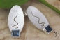 Preview: Große Ohrstecker Bahira, Silber 925/- mit Topas "London Blue"