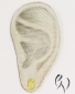 Preview: Ohrstecker Gold 750/-, Kleine zerknitterte Rechtecke