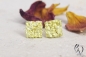 Preview: Ohrstecker Gold 585/-, Kleine zerknitterte Quadrate, 6,5 mm