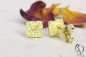 Preview: Ohrstecker Gold 585/-, Kleine zerknitterte Quadrate, 6,5 mm