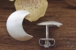 Preview: Ohrstecker Mika, Silber 925/-, Halbmond strichmatt