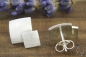 Preview: Ohrstecker Doppelquadrat, Silber 925/-