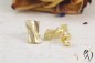 Preview: Ohrstecker Värmdö,Gold 750/-, kleines Rechteck, ca 10 x 6 mm
