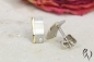 Preview: Ohrstecker Abyan, Platin 950/- mit Brillant und Goldverzierung