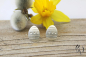 Preview: Ohrstecker kleines Osterei, Silber 925/-