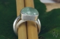 Preview: Ring Valon,  Silber 925/- mit hellblauem Cabouchon