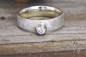 Preview: Ring Kaami, Silber 925/- mit seitlich versetztem Zirkonia