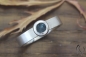 Preview: Schmaler Ring aus Silber mit blauem Turmalin