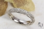 Preview: Ring Zerknittert, Weißgold 585/-, schmal, oval