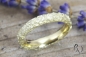 Preview: Ring Zerknittert, Gold 585/-, schmal, eckig