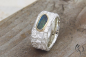 Preview: Breiter Ring aus Silber 925/- mit Boulderopal, zerknittert