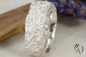 Preview: Breiter Ring aus Silber 925/-, Zerknittert, 8 mm, oval