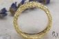 Preview: Breiter Ring aus vergoldetem Silber 925/-, Zerknittert, 8 mm, oval