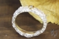 Preview: Schmaler Ring aus Silber mit Brillant 0,03 ct, Zerknittert