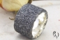 Preview: Breiter Knitterring aus Silber