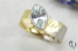 Preview: Ring Jenara, Gelb- und Weißgold 750/- mit grauem Turmalin