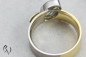 Preview: Ring Jenara, Gelb- und Weißgold 750/- mit grauem Turmalin