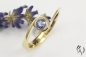 Preview: Ring Laini, Gold 750/- mit hellblauem Saphir