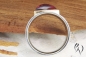 Preview: Ring Raeka, Silber 925/-  mit großem pinkfarbenen Turmalin
