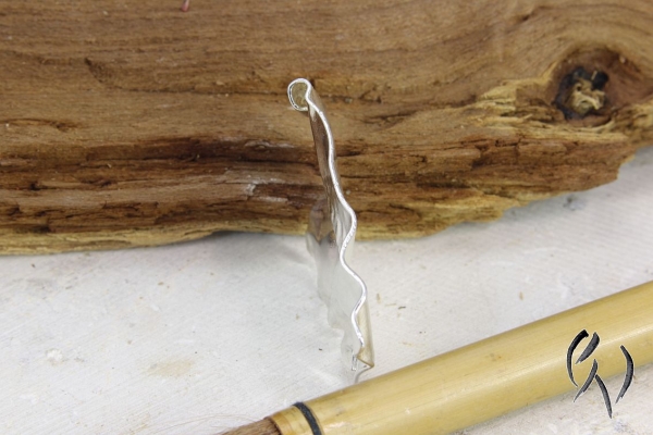 Preview: Anhänger Silber 925/-, geknittert